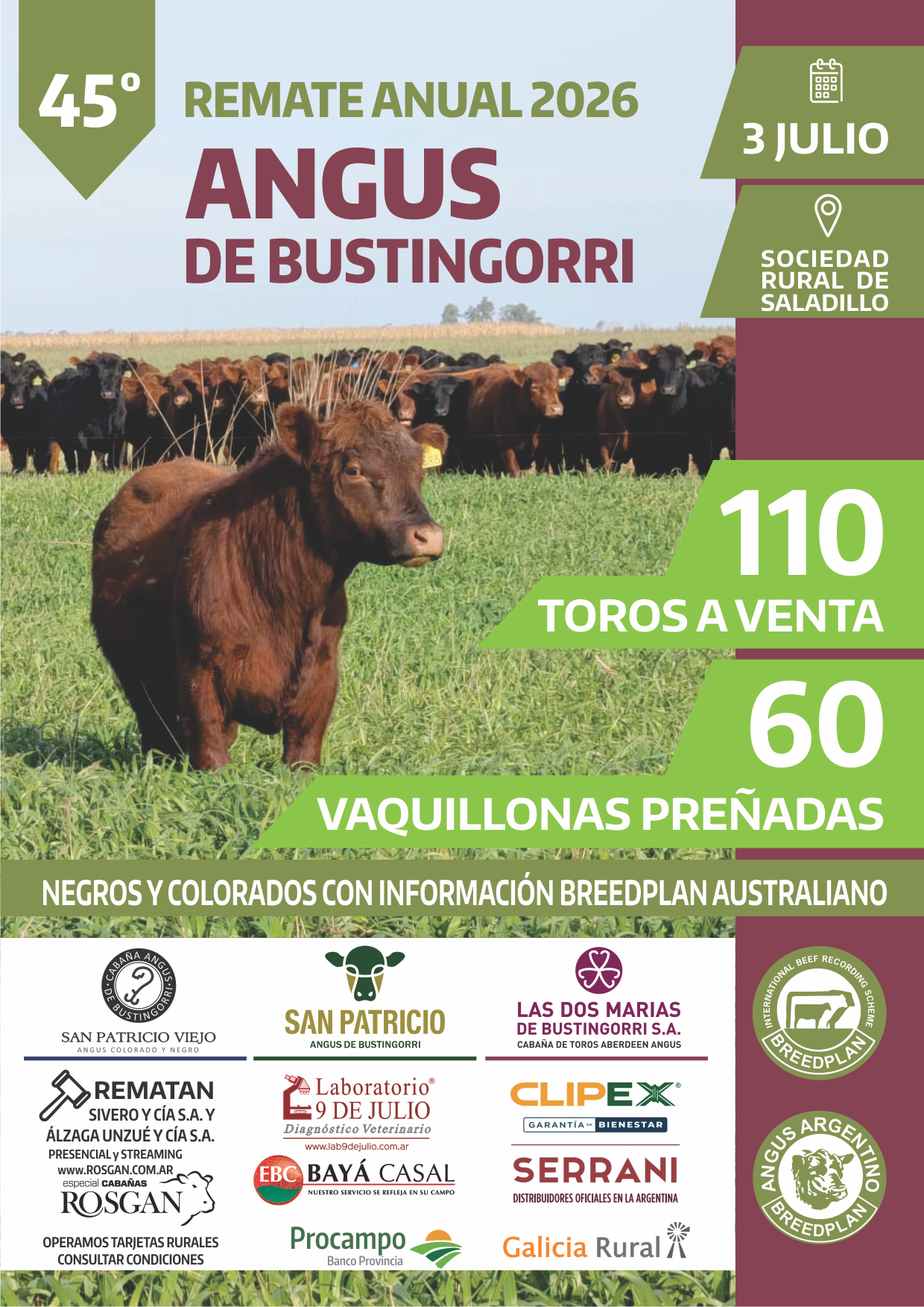 45° Remate Anual 2026 Bustingorri S.A.